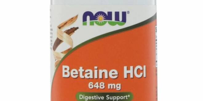 Cloridrato de Betaína HCL Now Foods funciona